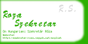 roza szekretar business card